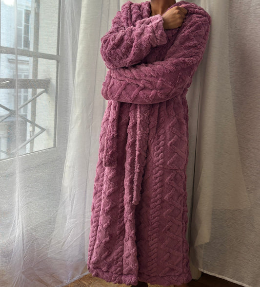 Peignoir Pilou - Le Douillet Pivoine en pilou doux – Maison Douceur Paris