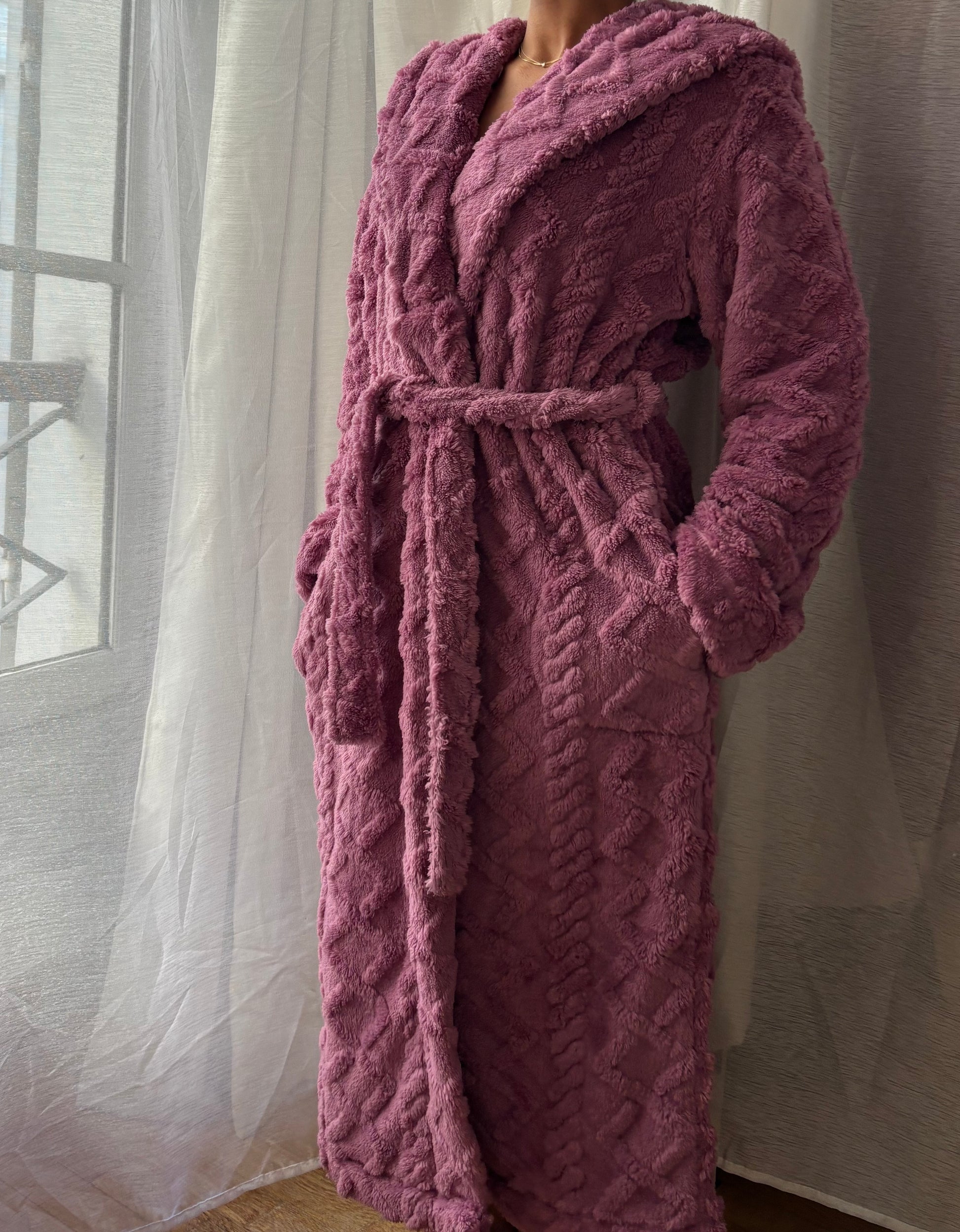 Peignoir Pilou - Le Douillet Pivoine en pilou doux – Maison Douceur Paris