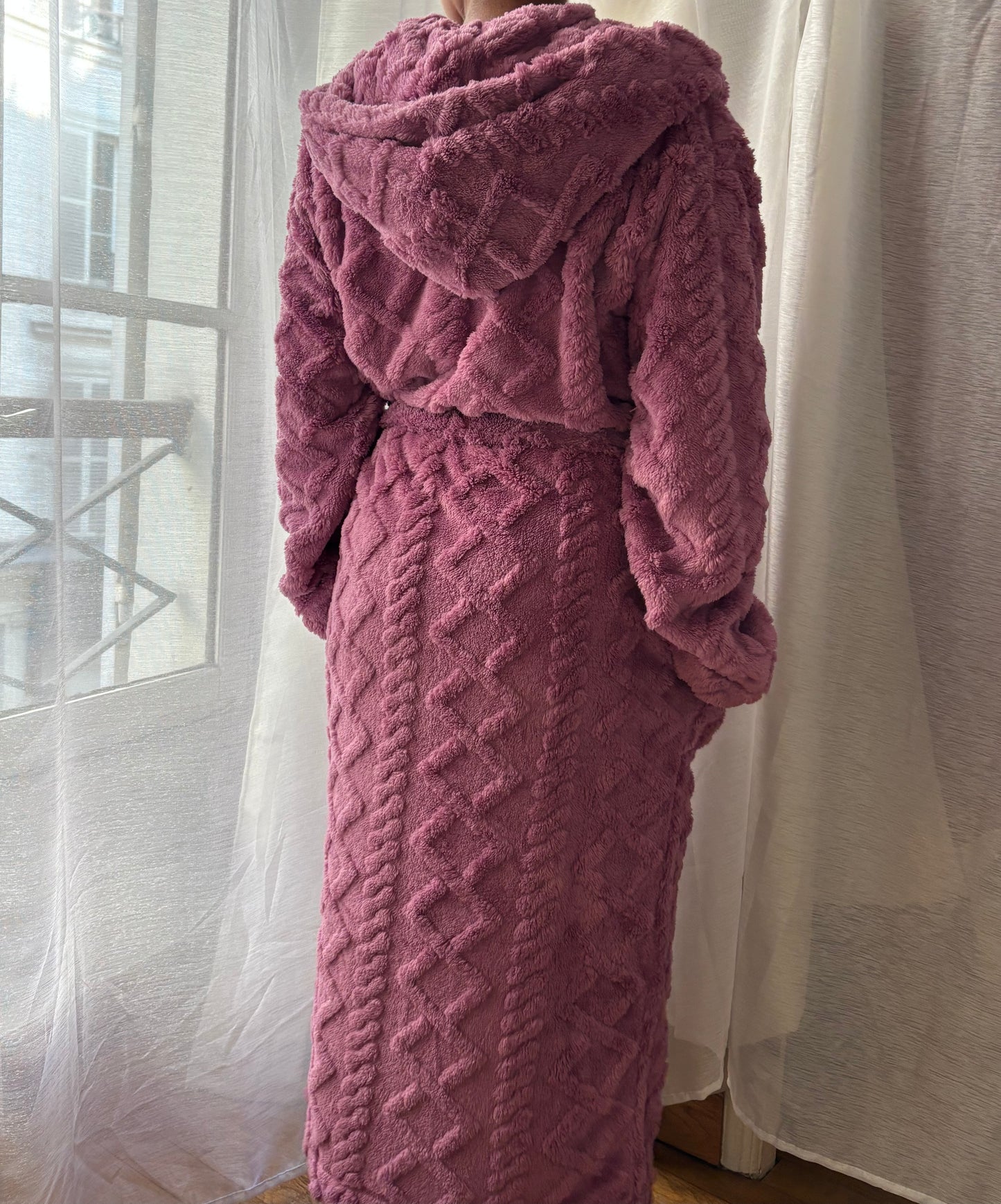 Peignoir Pilou - Le Douillet Pivoine en pilou doux – Maison Douceur Paris