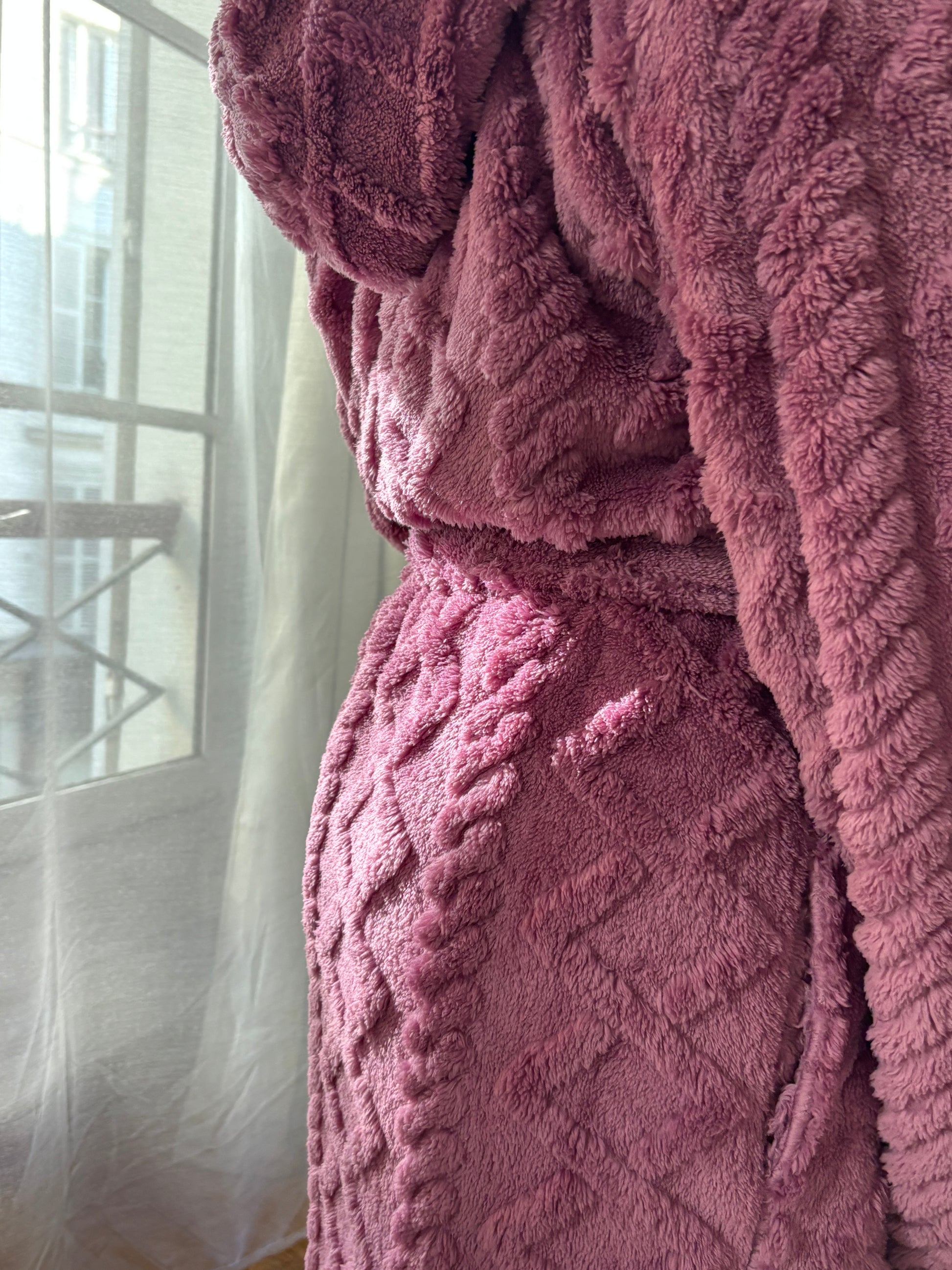 Peignoir Pilou - Le Douillet Pivoine en pilou doux – Maison Douceur Paris