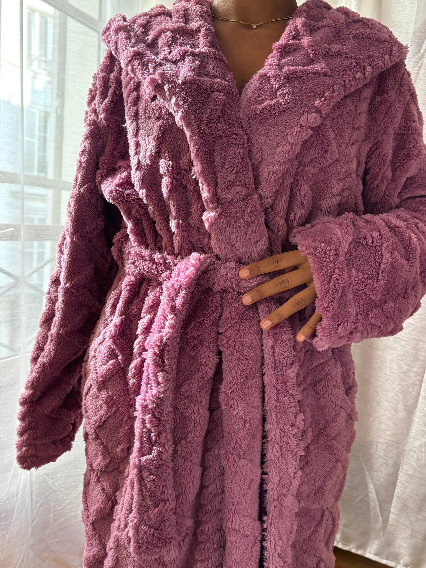 Peignoir Pilou - Le Douillet Pivoine en pilou doux – Maison Douceur Paris