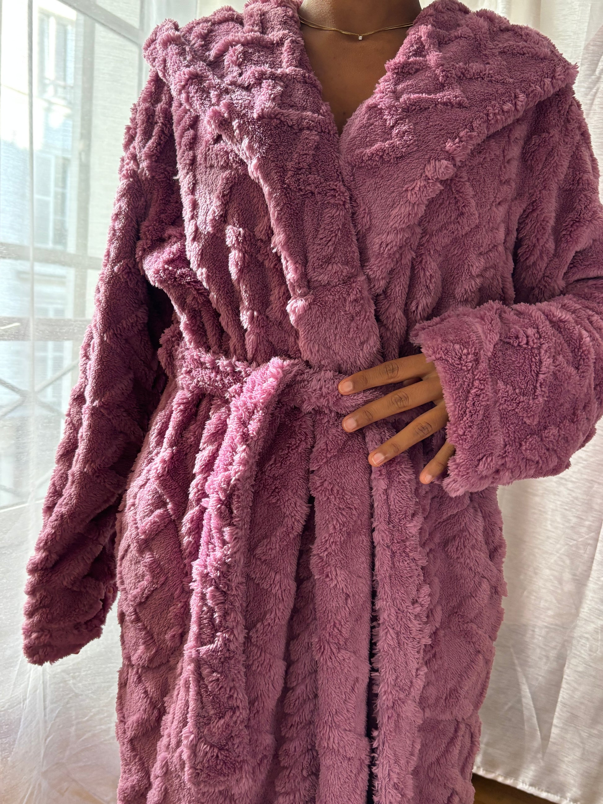 Peignoir Pilou - Le Douillet Pivoine en pilou doux – Maison Douceur Paris