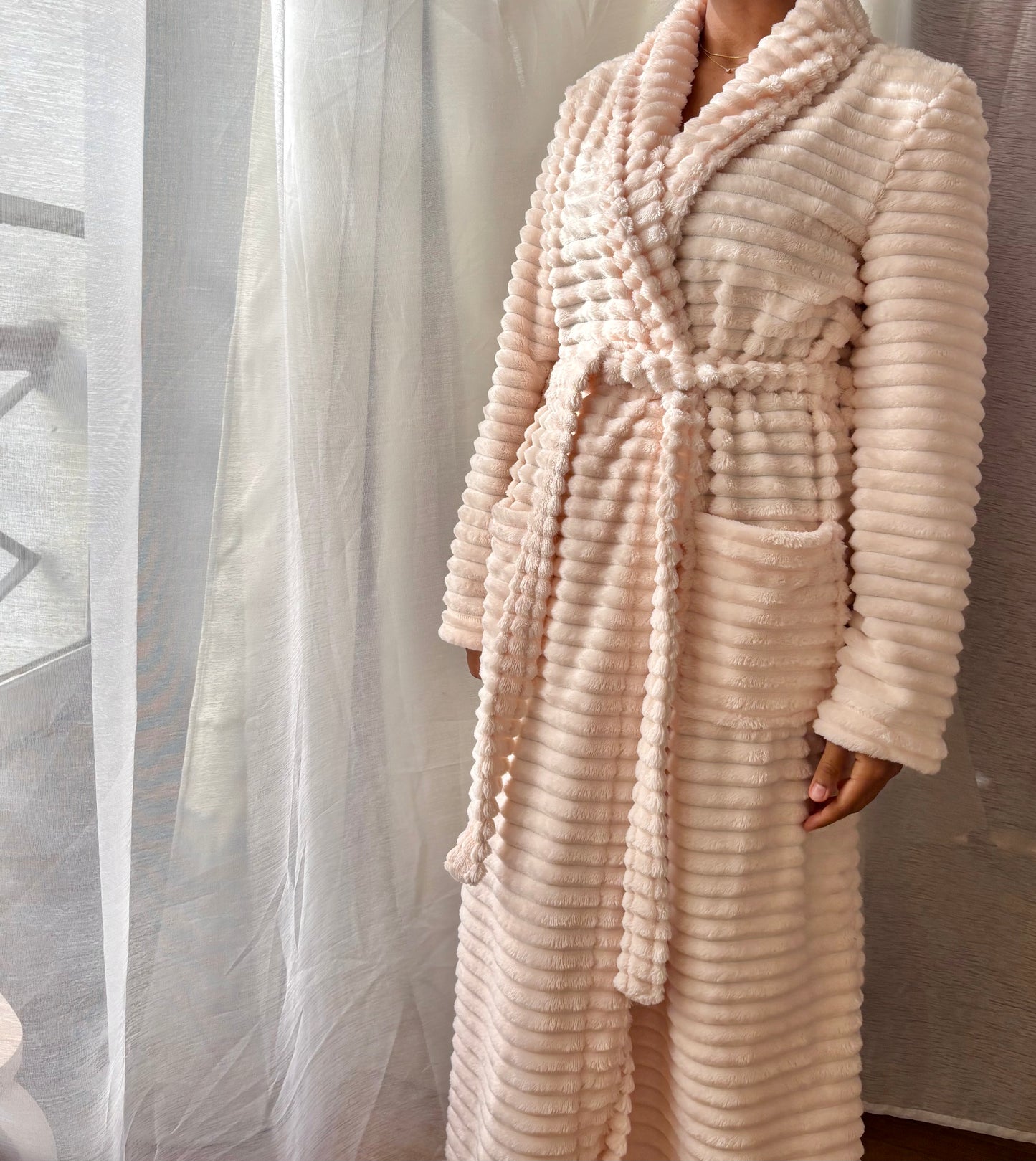 Peignoir Pilou - Le Poudré Délicat en pilou doux – Maison Douceur Paris