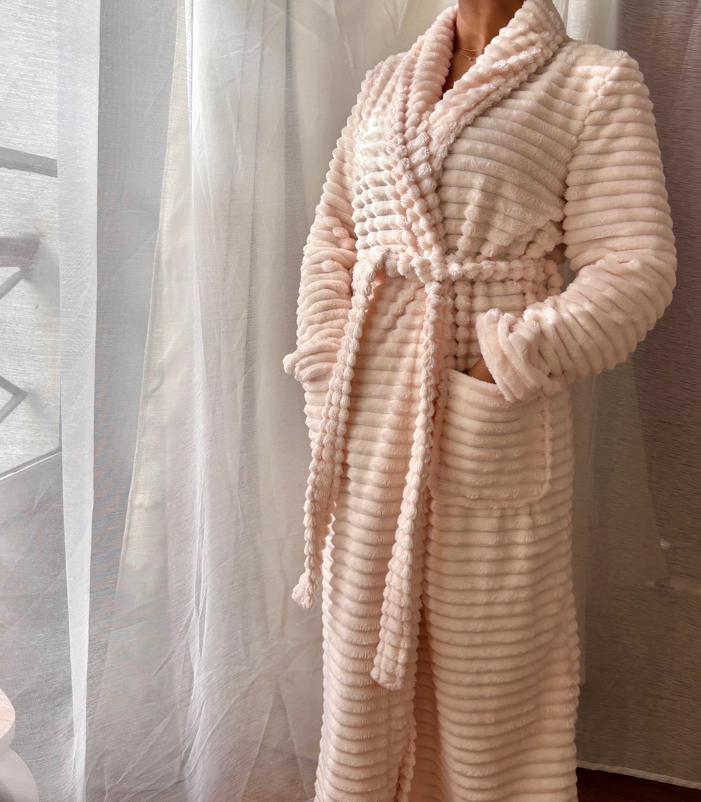 Peignoir Pilou - Le Poudré Délicat en pilou doux – Maison Douceur Paris